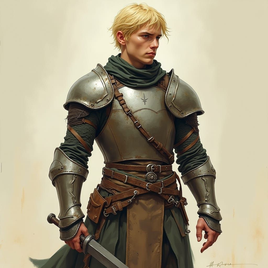 Paladin in Armor Digital Art