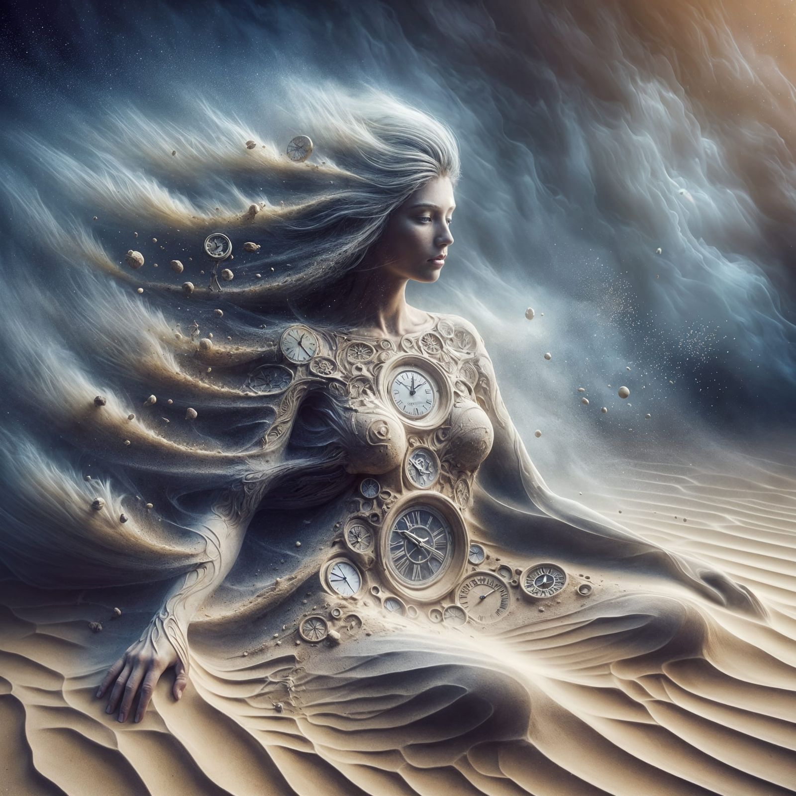 Surreal Desert Goddess Emerge from Sandstorm