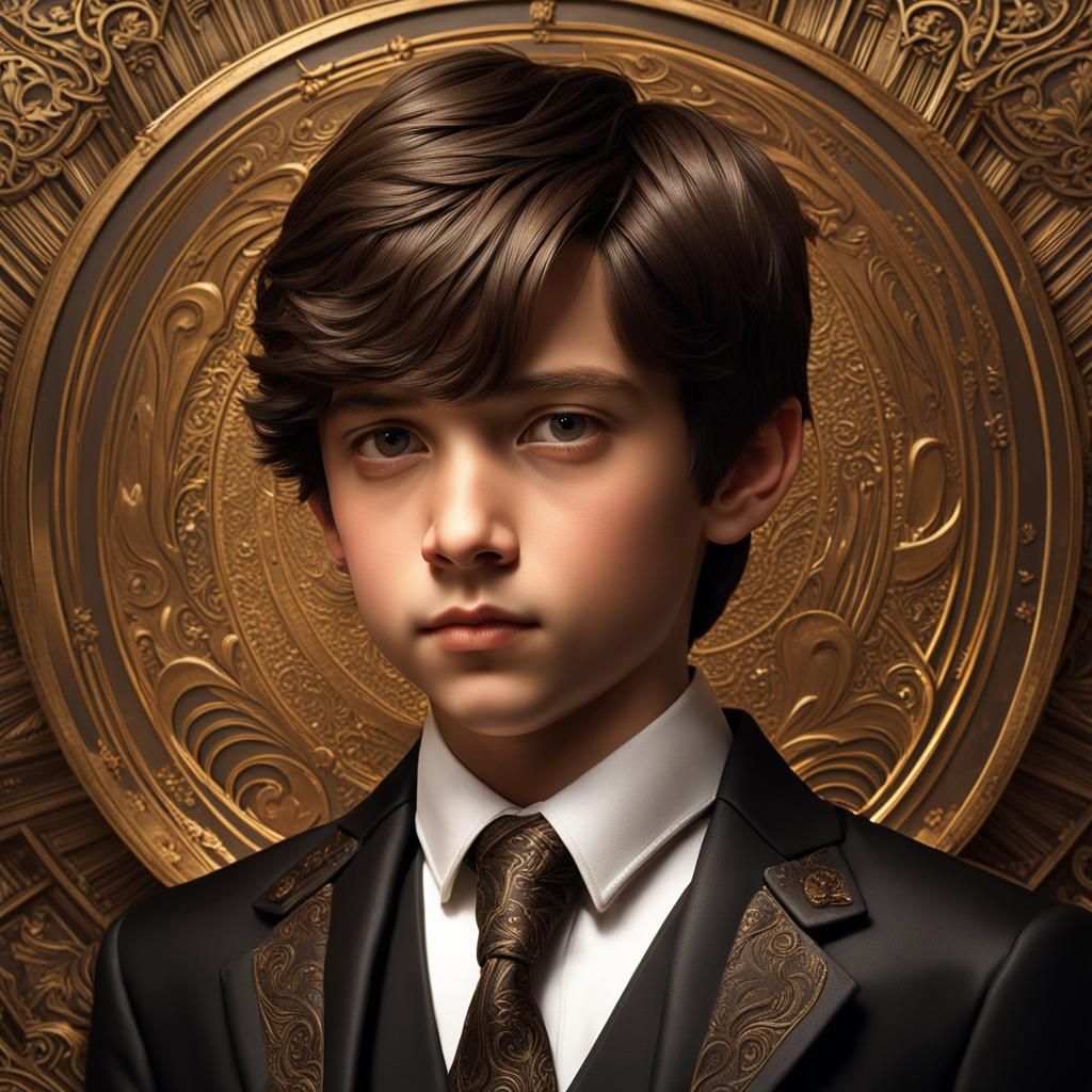 Boy in Suit: Hyperdetailed Digital Portrait