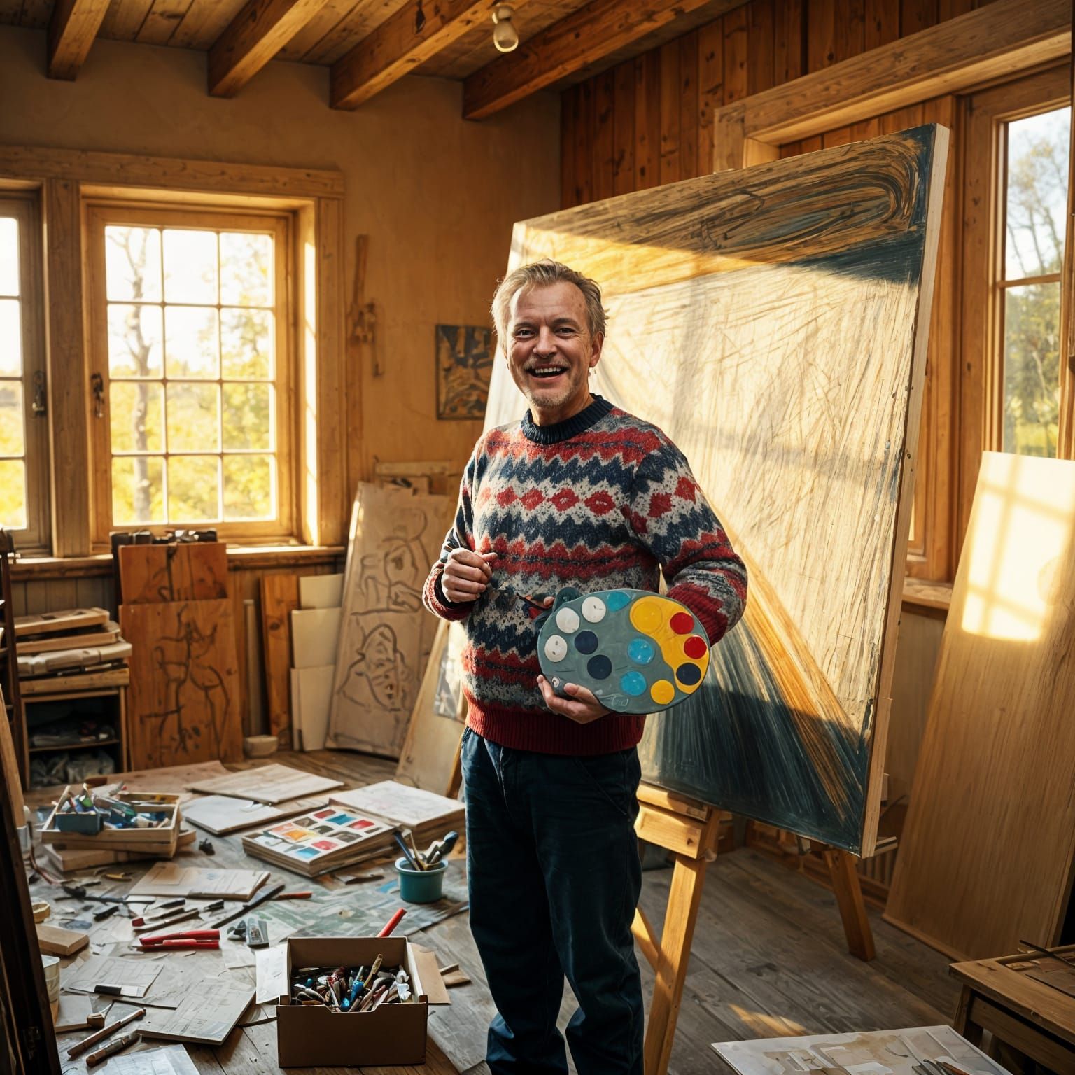 Edvard Munch Paints The Scream in Vibrant Norwegian Studio