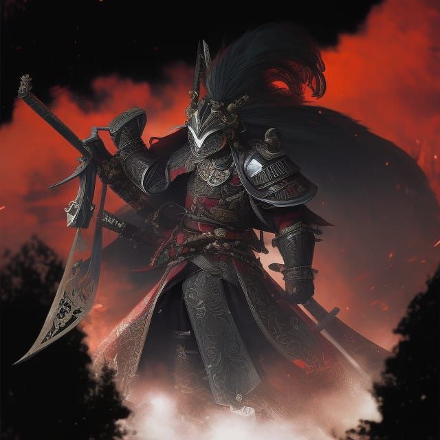 Noble Rabbit Samurai in Ornate Armor