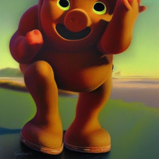 Teletubby in Oil Painting Style