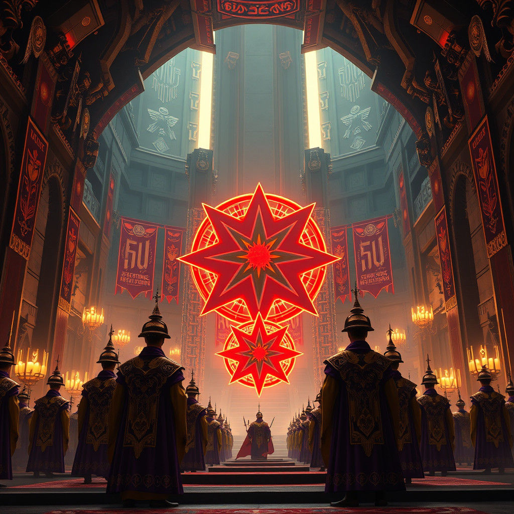 High-Tech Temple Priests in Art Nouveau Style