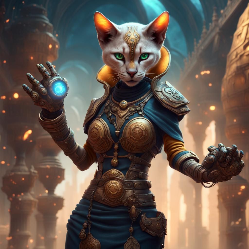 Tabaxi Space Monk with Bionic Hands