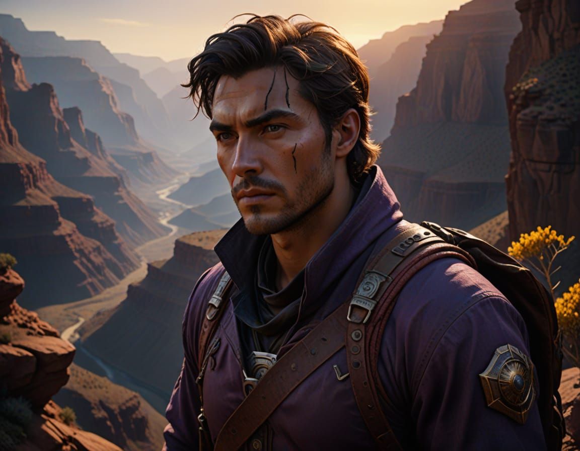 Cinematic Portrait of Exo-Archaeologist on Vashini