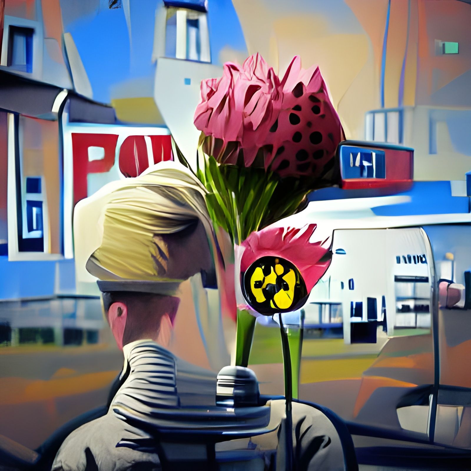 Pop Art Flower Punk Digital Art