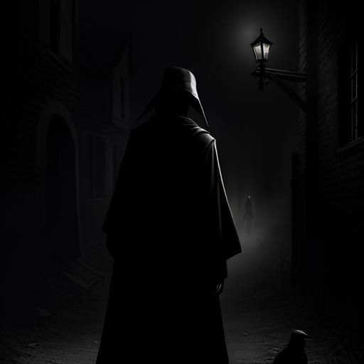 Eerie Plague Doctor in Twilight: A Charcoal Drawing