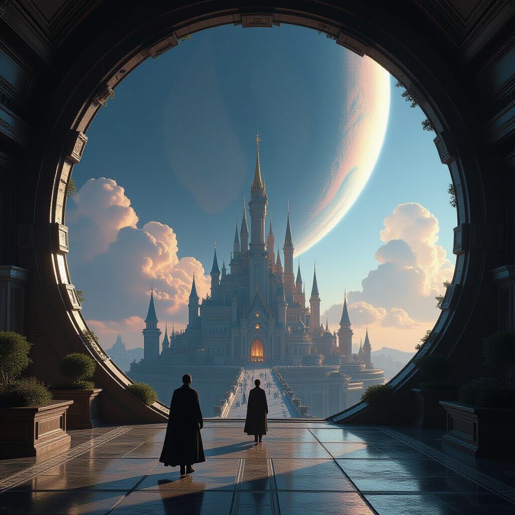 Epic Space Scene in Digital Matte Painting