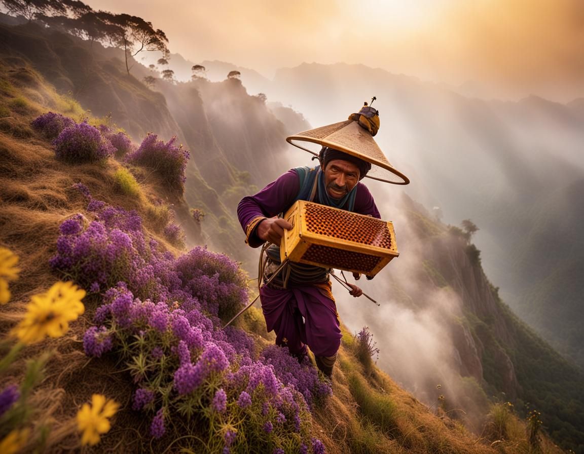 extreme cliffside honey harvesting in Nepal
