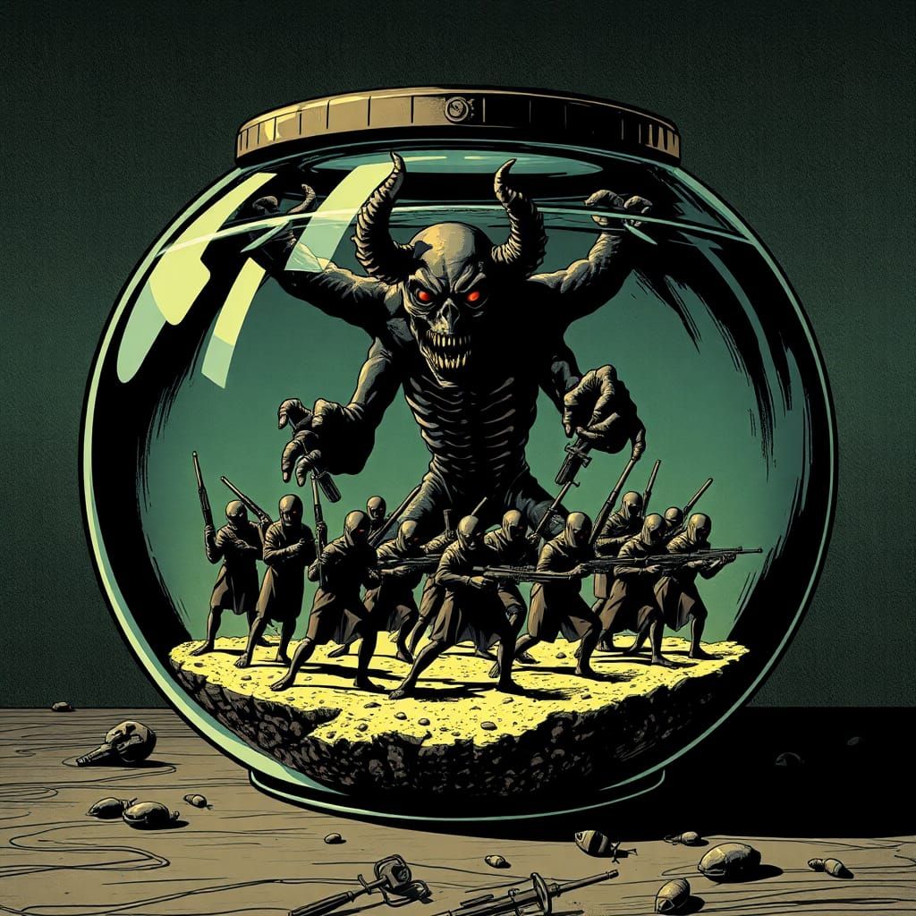 Formless Evil Creating Soldiers in Fish Tank