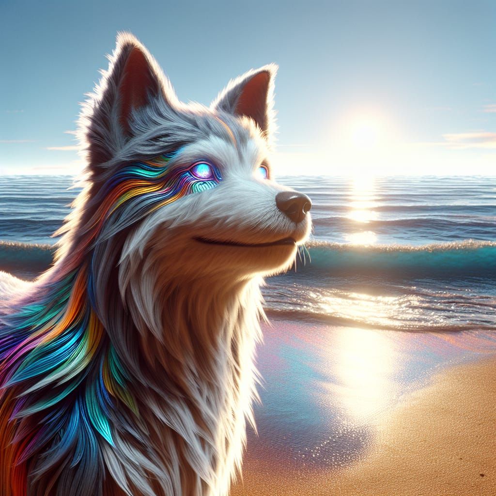 Rainbow Water Dog on Endless Beach