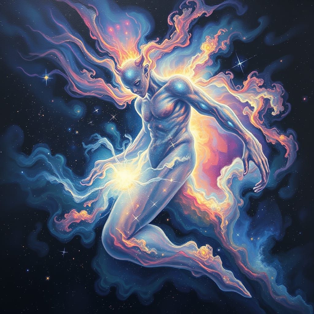 Cosmic Entity Drifting Through Galaxies