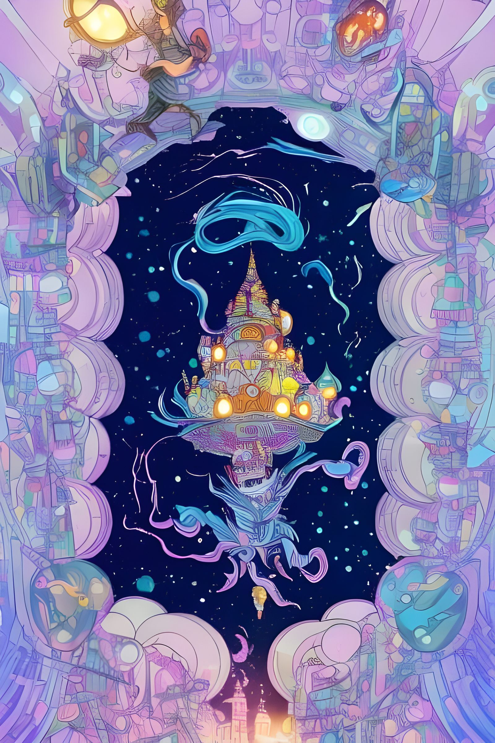 Magical Portal to Another Dimension: Cel-Shaded Art