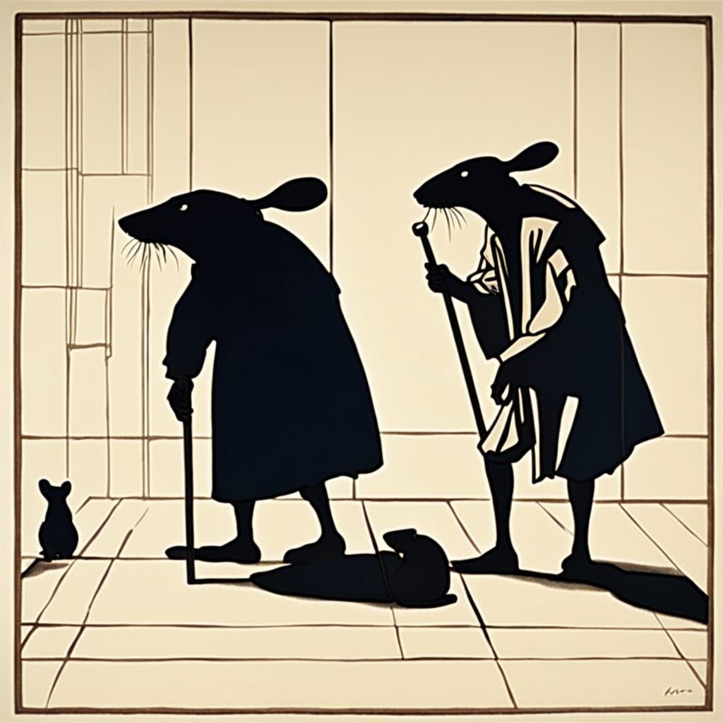 Shadows Dance in Dim Light, Mice Count Time, Eyes Cold as Br...