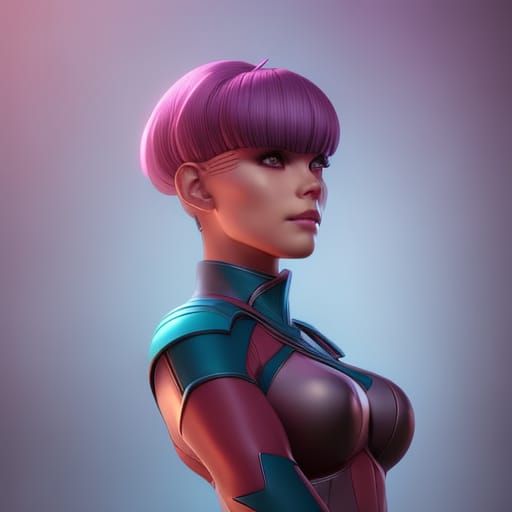 Bulma Portrait in Artstation Style