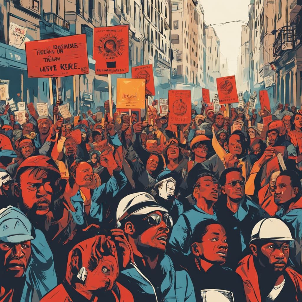 Vibrant Protesters March for Equality in Urban Streets