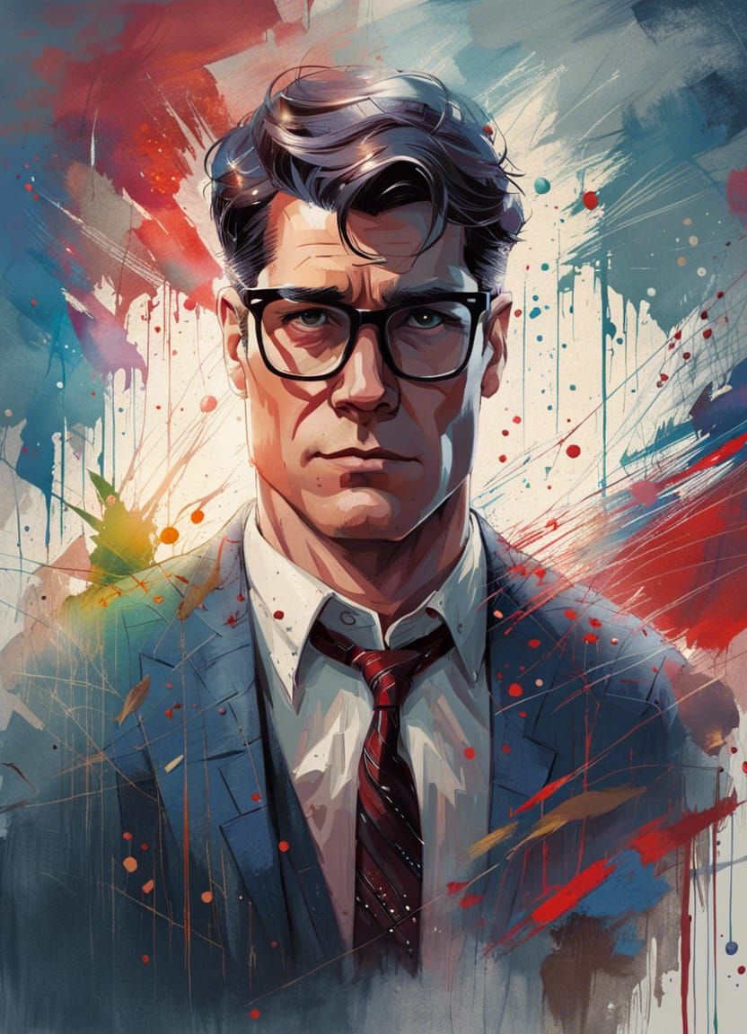 Clark Kent Portrait in Digital Art Style