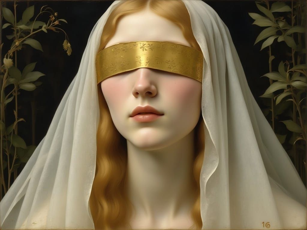 Mystical Bride Enveloped by Celestial Veil