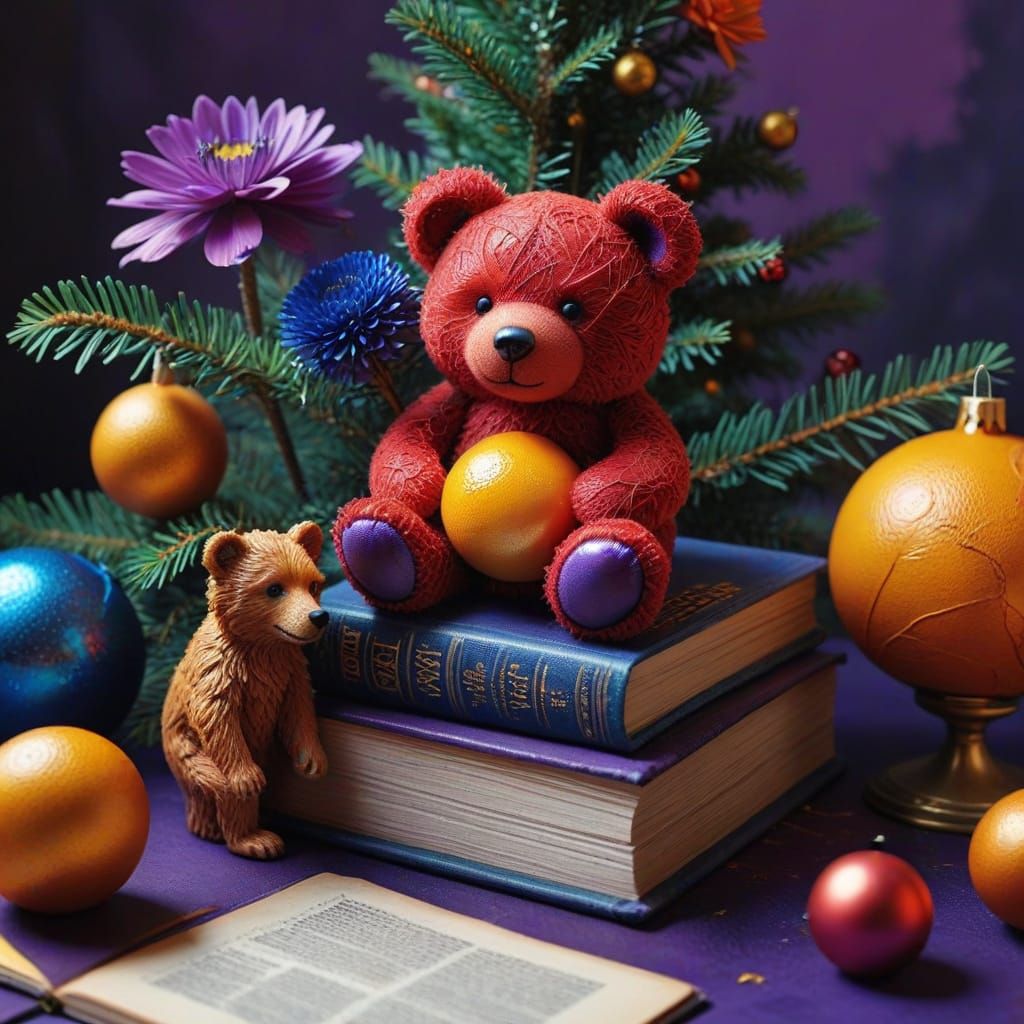 Whimsical Collage of Objects with Dynamic Lighting