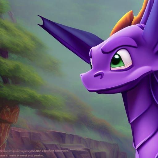 Realistic Spyro: Epic Cinematic Digital Painting