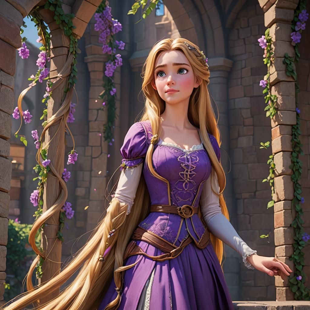 Rapunzel: Detailed 3D Anime Art in 8K