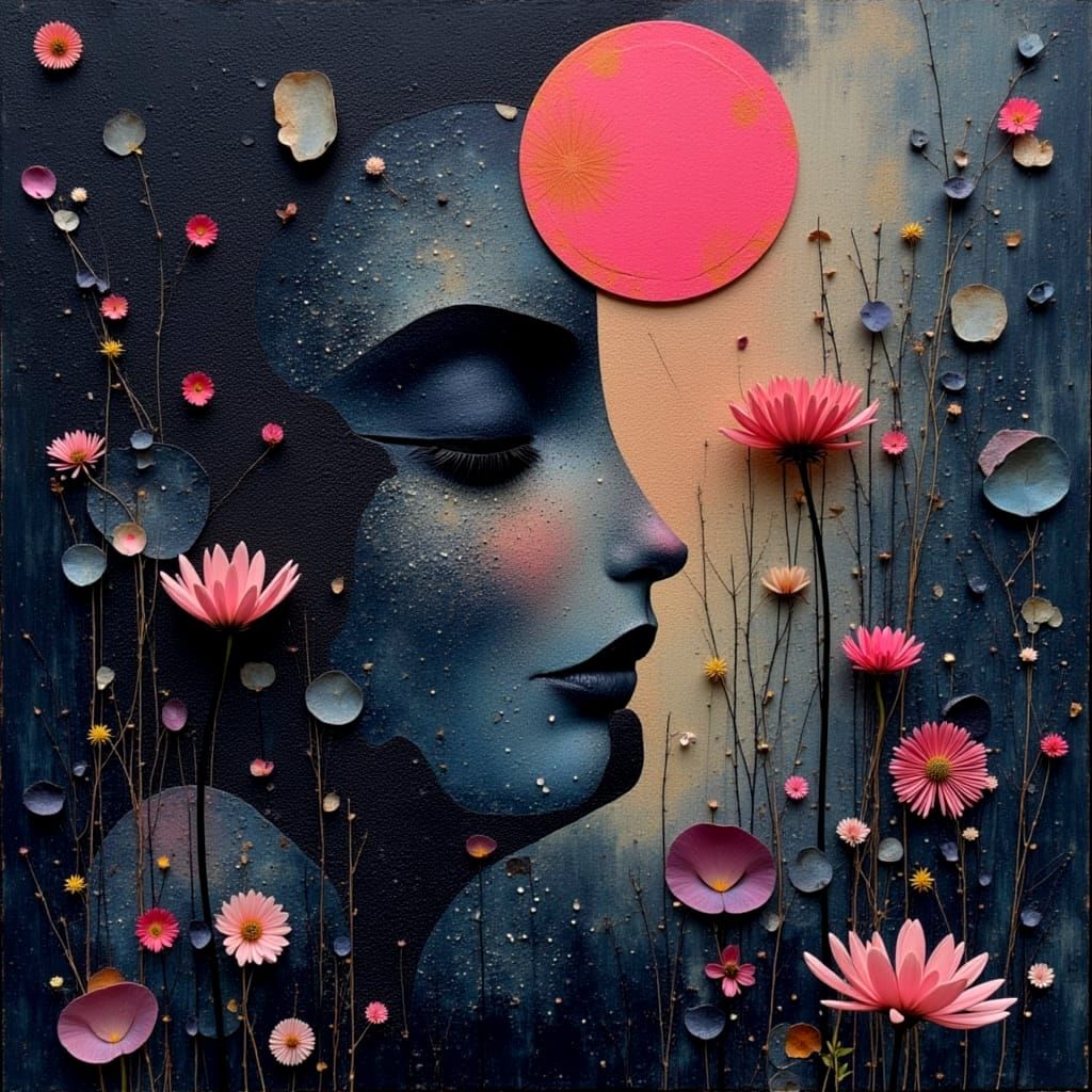 Dark Obscure Collage in a Cyberpunk Aesthetic