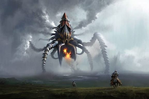 Steampunk Lava Spider Fantasy Art