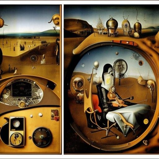 Surreal Steampunk Ambulance Inspired by Bosch and Dali