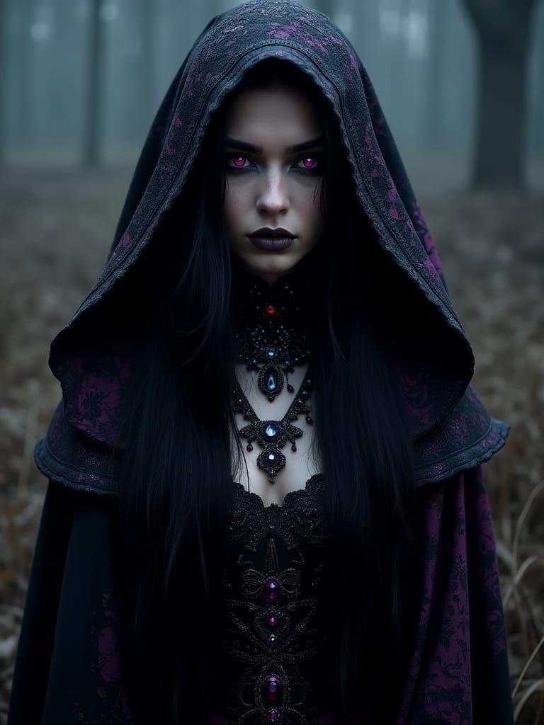 Surreal Gothic Beauty in Dark Fantasy Style