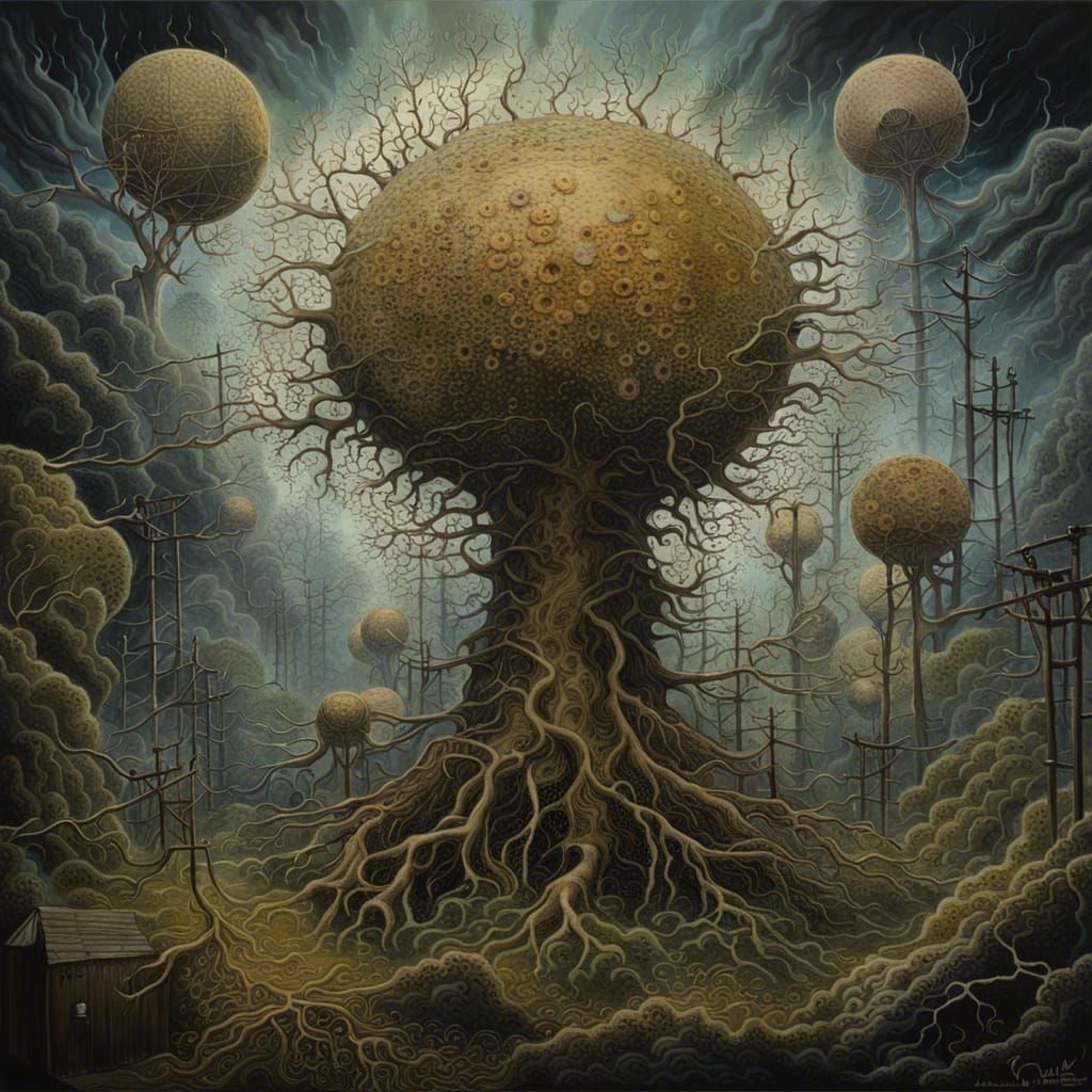 Dystopian Neo-Feudalist Dictatorship: A Sci-Fi Painting