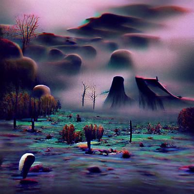 Eerie Landscape Generated by AI