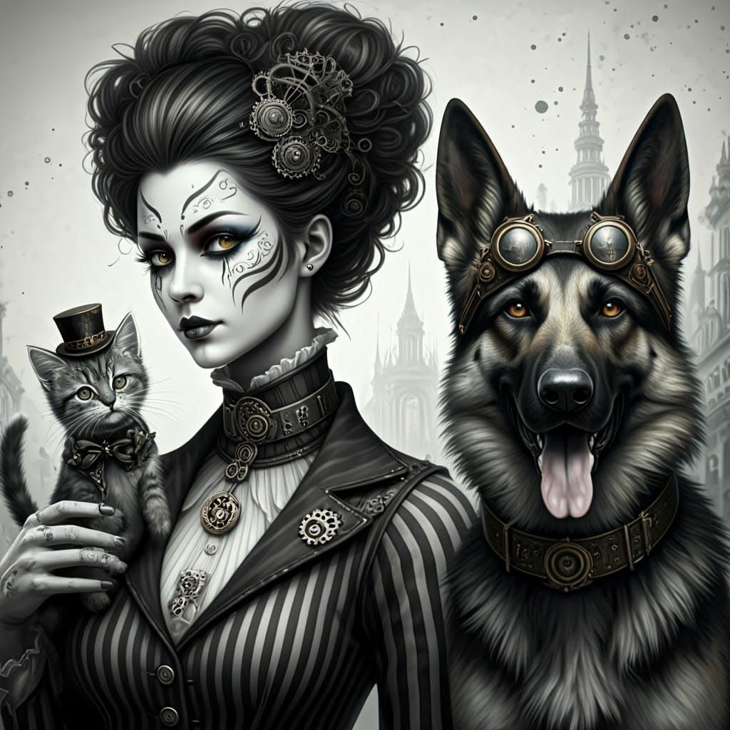 Steampunk Whimsy: Intricate Details and Victorian Elegance