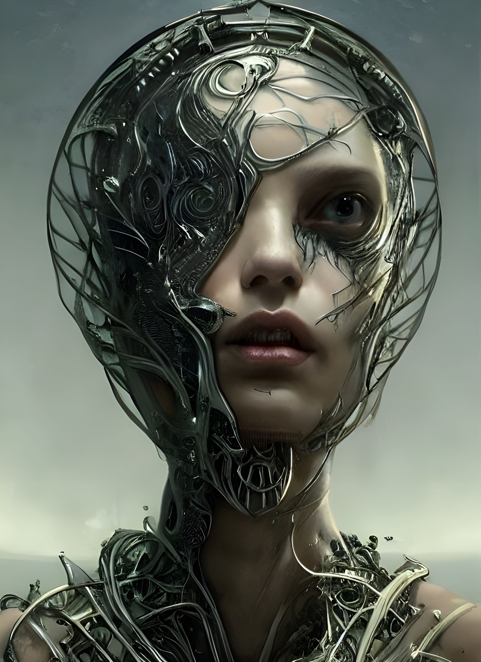 AI Vision of AI Ego in Digital Painting