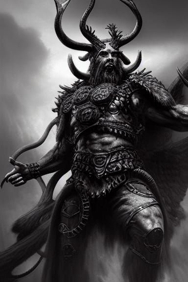 Hellish Hunter Cernunnos in Blood Armor