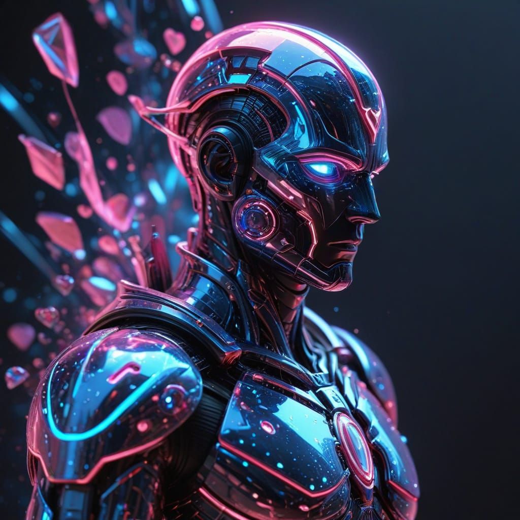 Cyberpunk King of Hearts Hologram