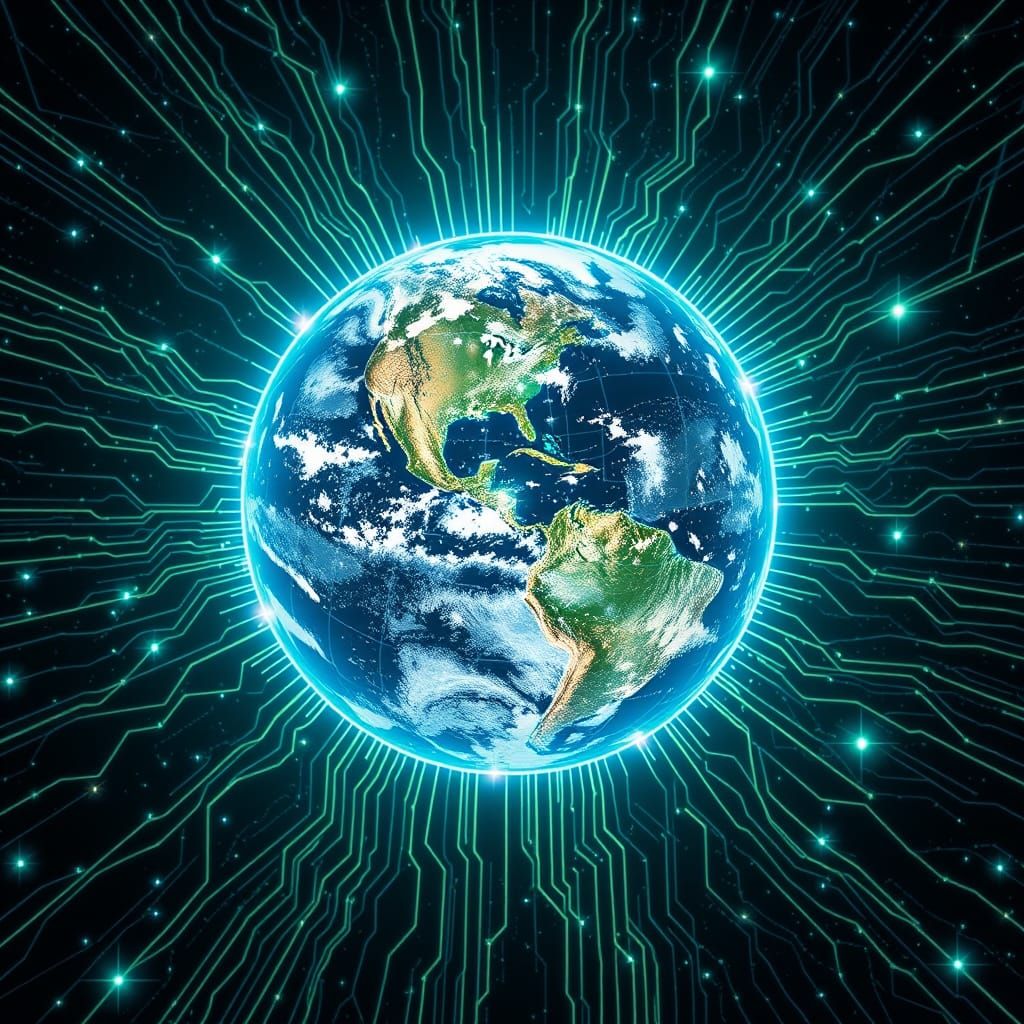 Cosmic Quantum Circuit: Earth Transcended