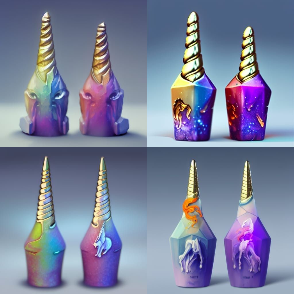 Unicorn Shakers: Hyperdetailed Art Nouveau Concept