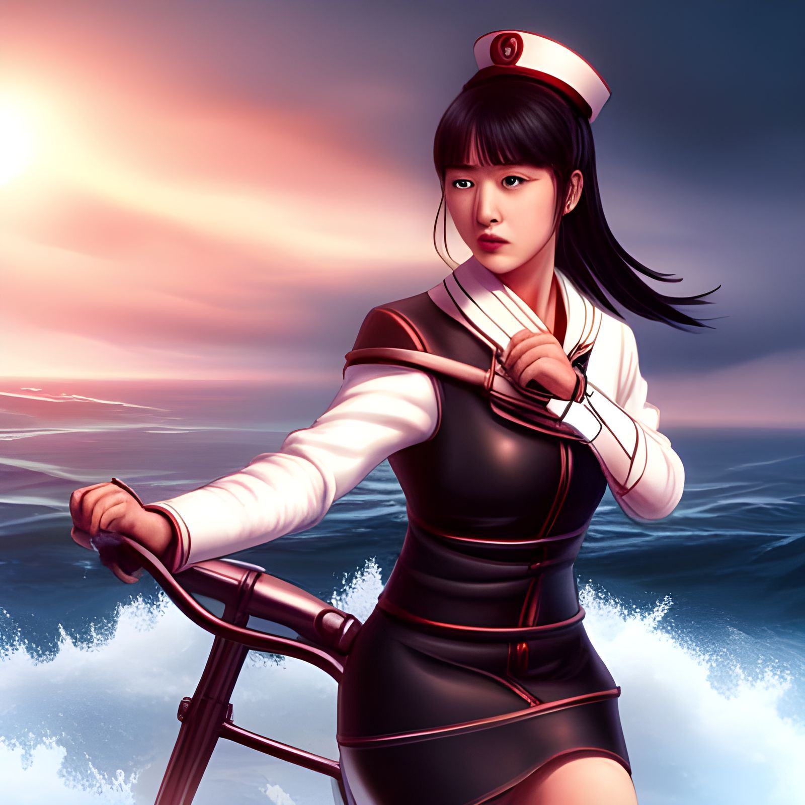 Sukeban Rides Motorcycle With Menacing Aura