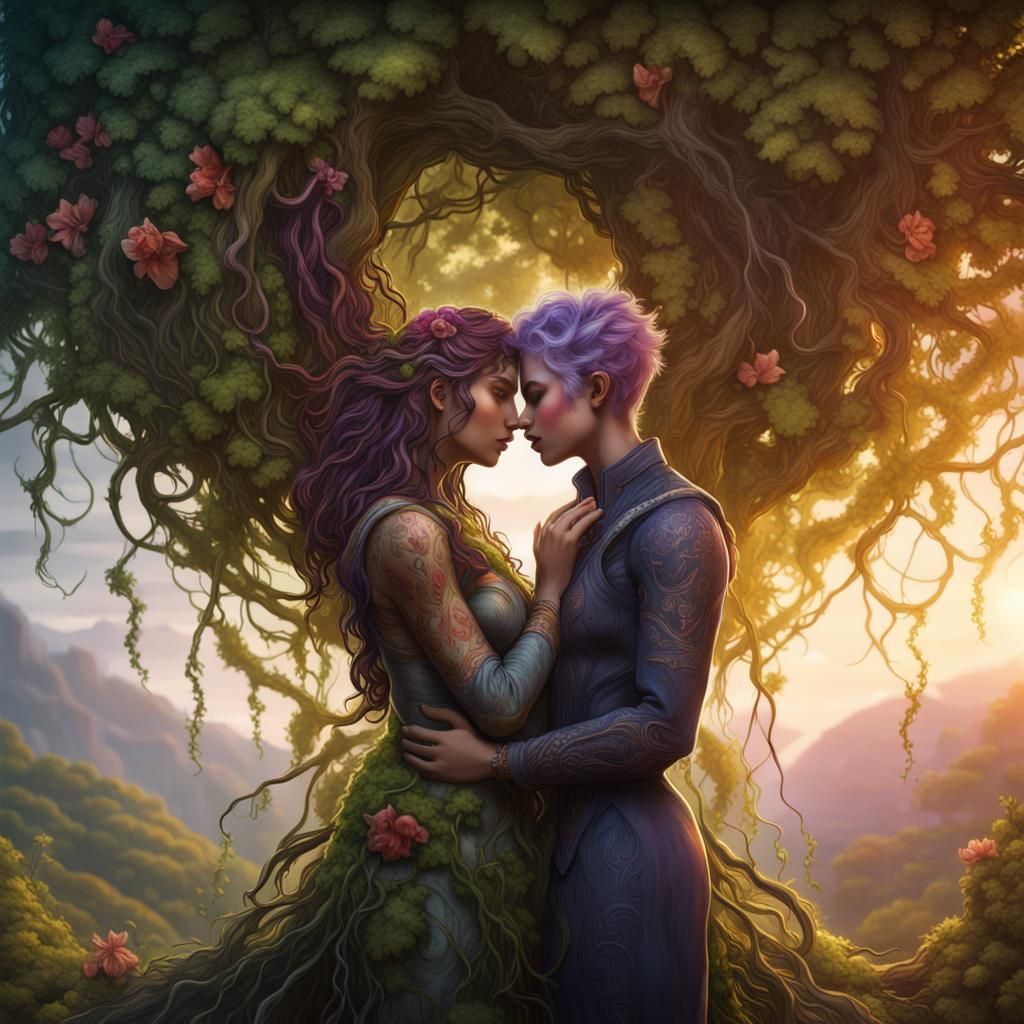 Fantastical Image of Queer Nonbinary Love