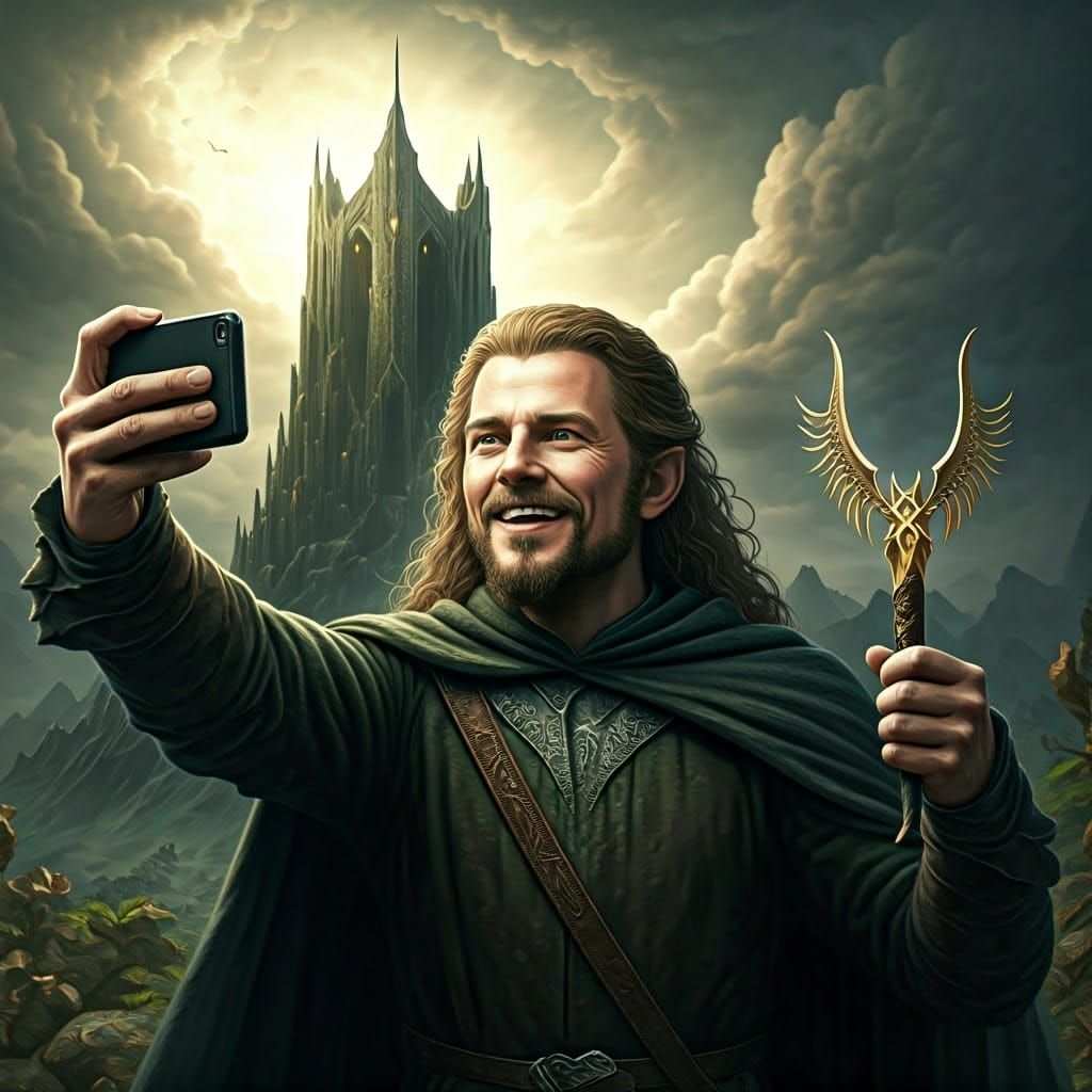 Legolas Selfie in front of Mordor