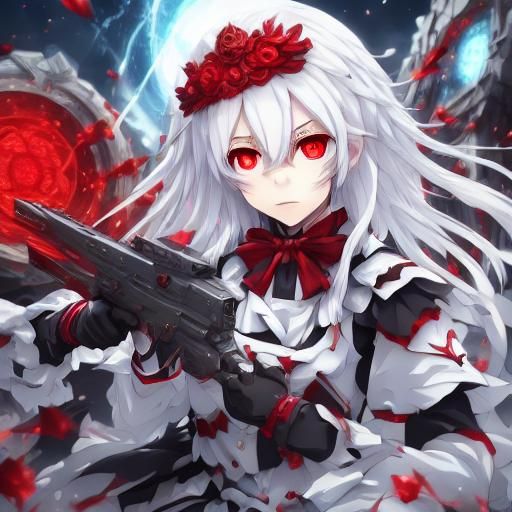 Anime Summoner Girl Conjuring Magic Circle