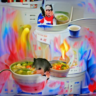 Remy's Bizarre Soup: A Colourful Photoillustration