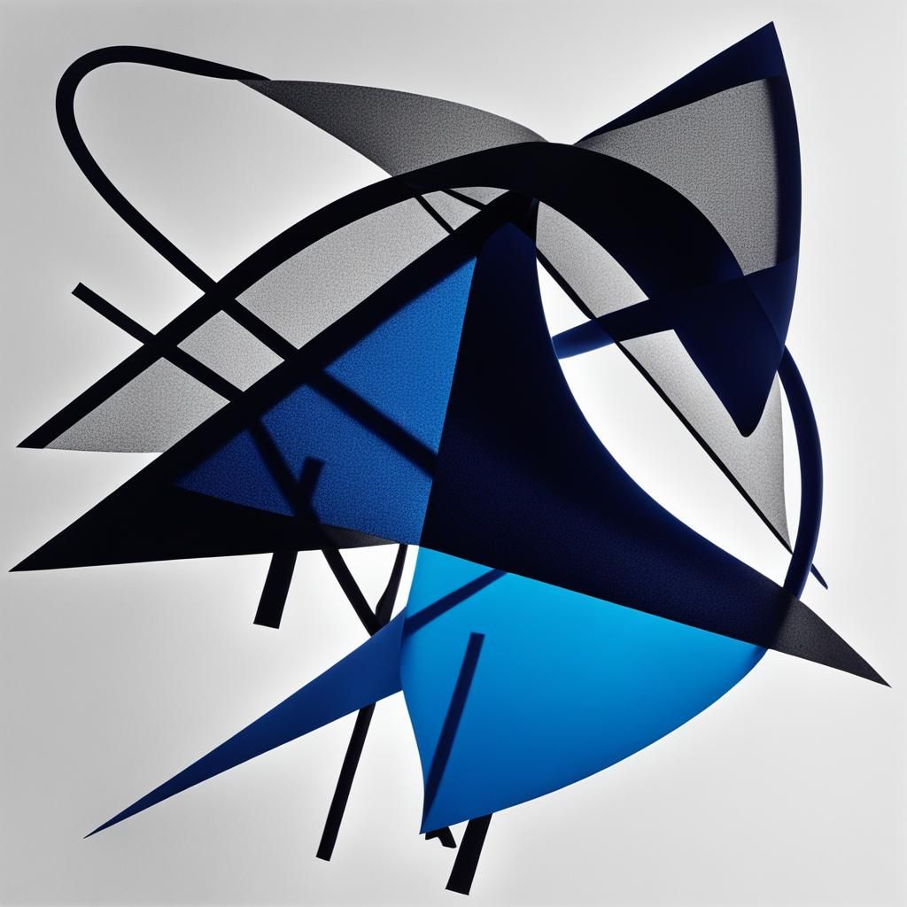 Abstract Rayograph Child's Drawing with Reflected Light