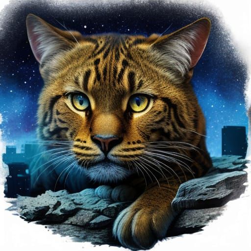 Catastrophic Disaster Scene in a Futuristic Aesthetic