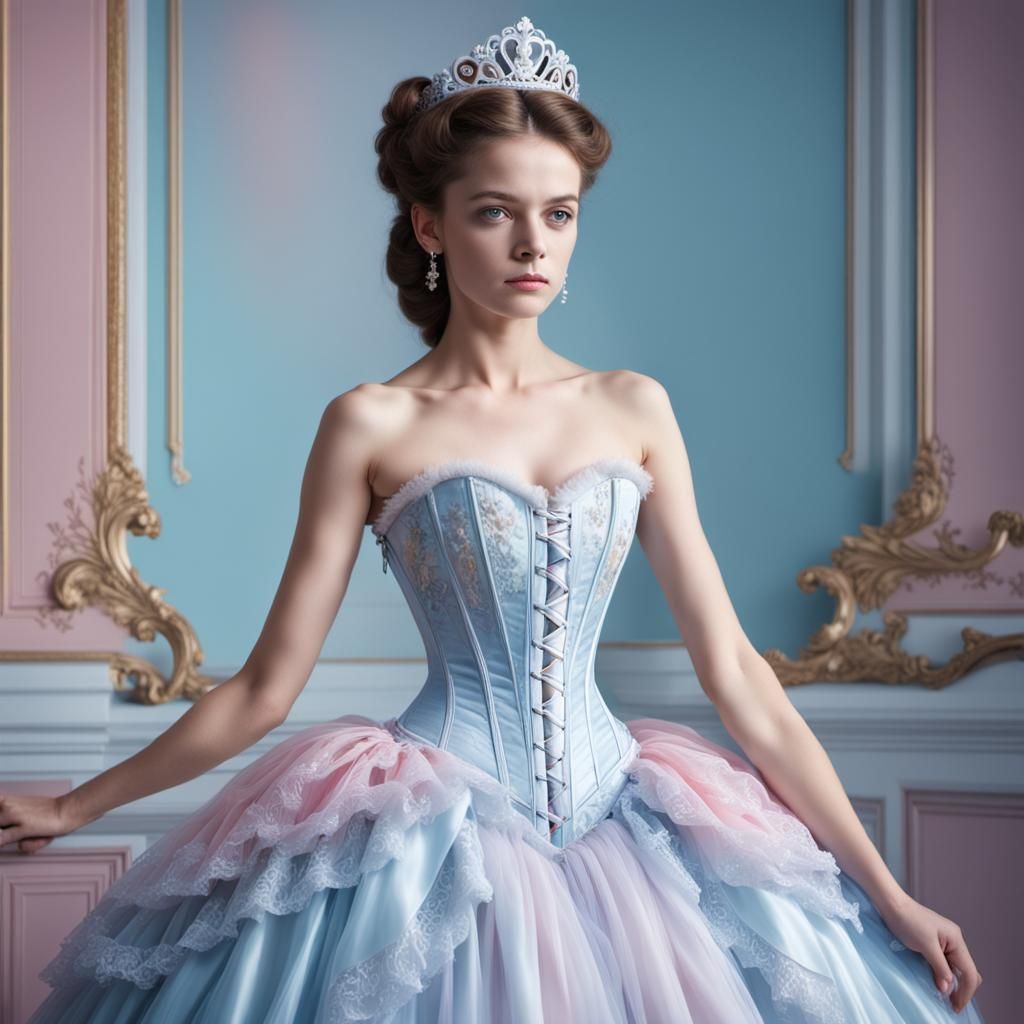 Hyperrealistic Princess Portrait in Pastel Colors