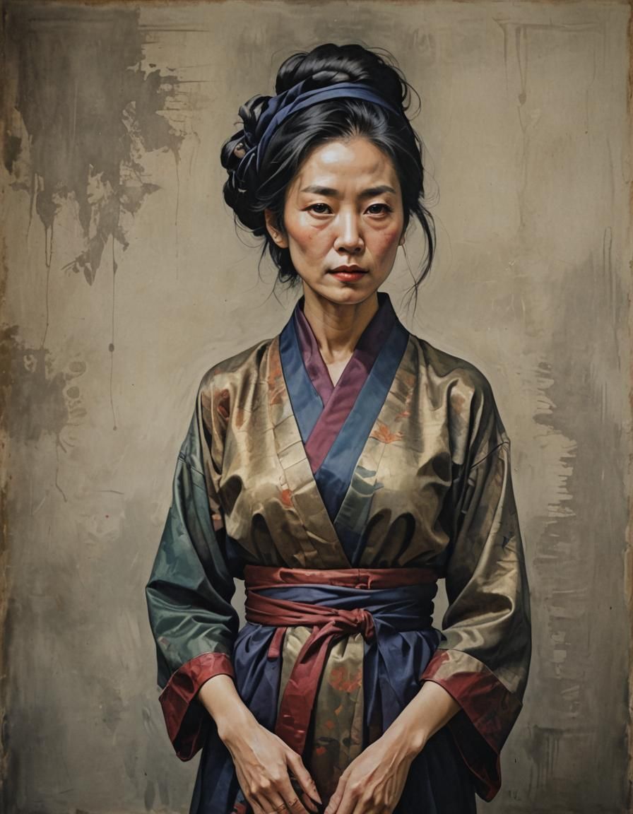 Striking Woman Portrait with Deep Color Palette