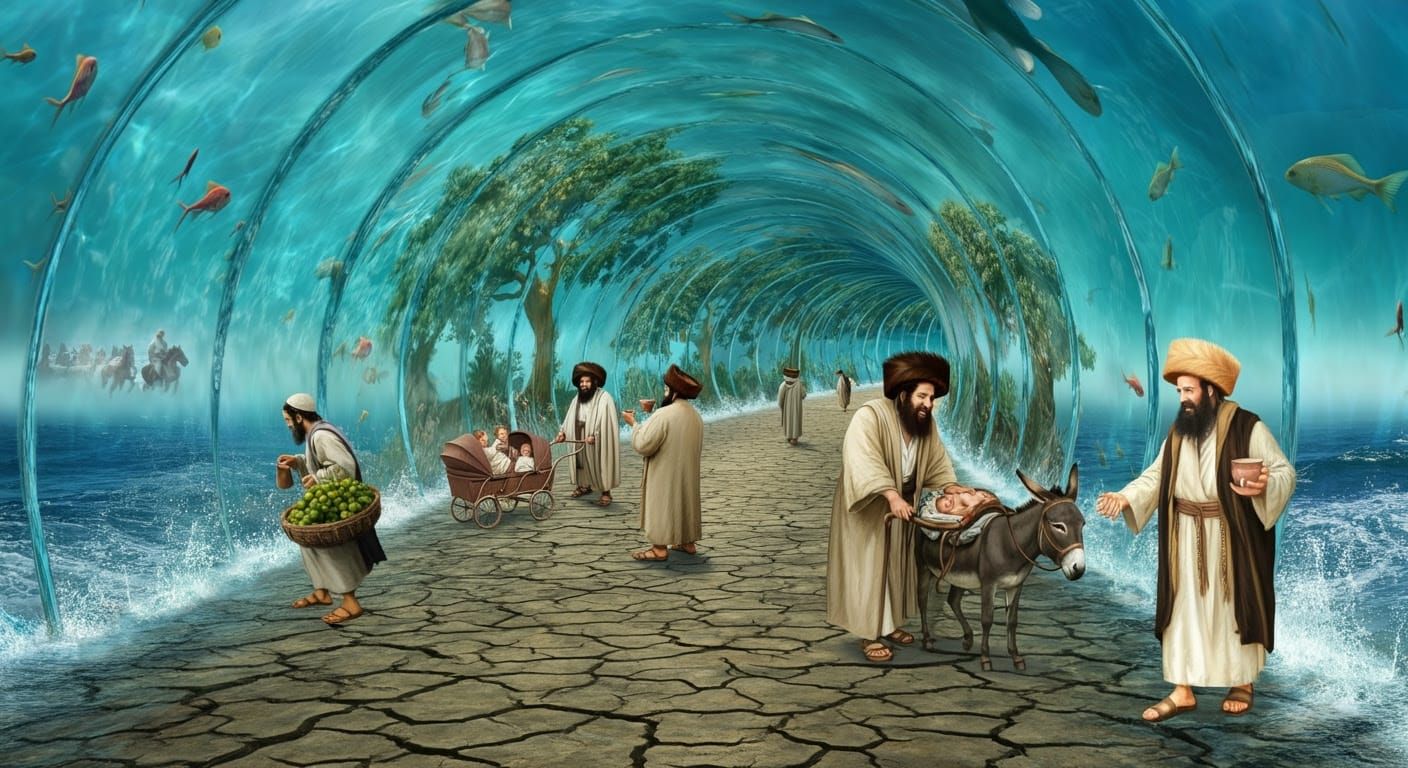 Ancient Water Tunnels with Fruit Trees and Fish