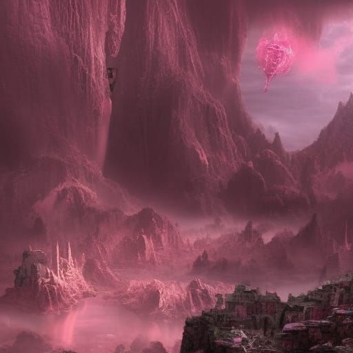 Epic Pink Digital Matte Painting