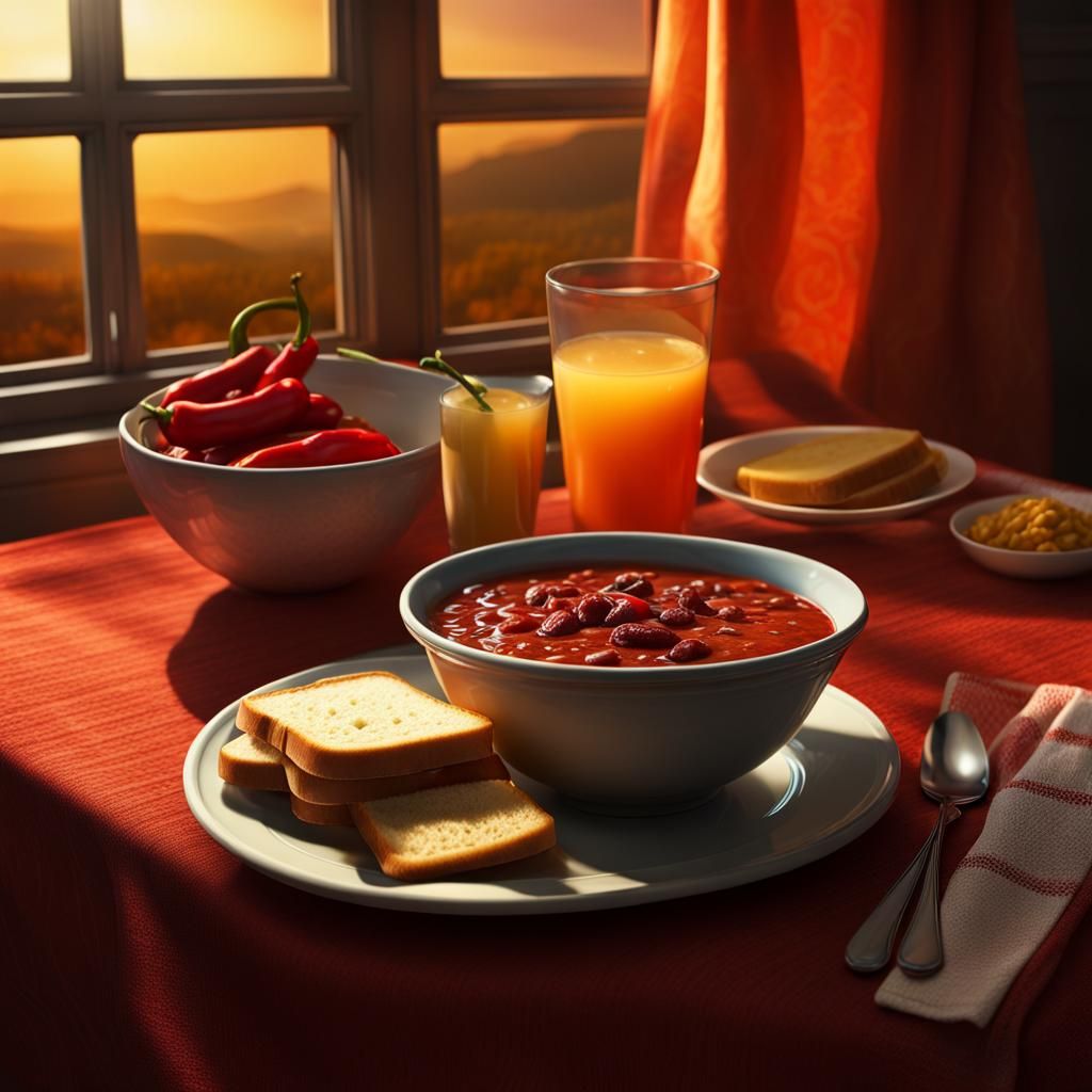 Chili, PB&J, and Lemonade at Sunset: Digital Matte Painting