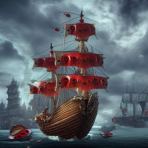 Ladybug pirate ship